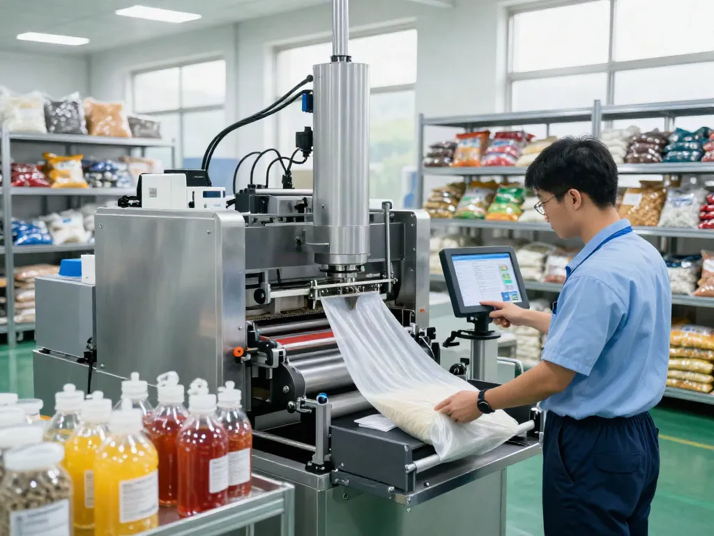 Auto bagging machines manufacturer efficiently packaging diverse products in a modern facility.