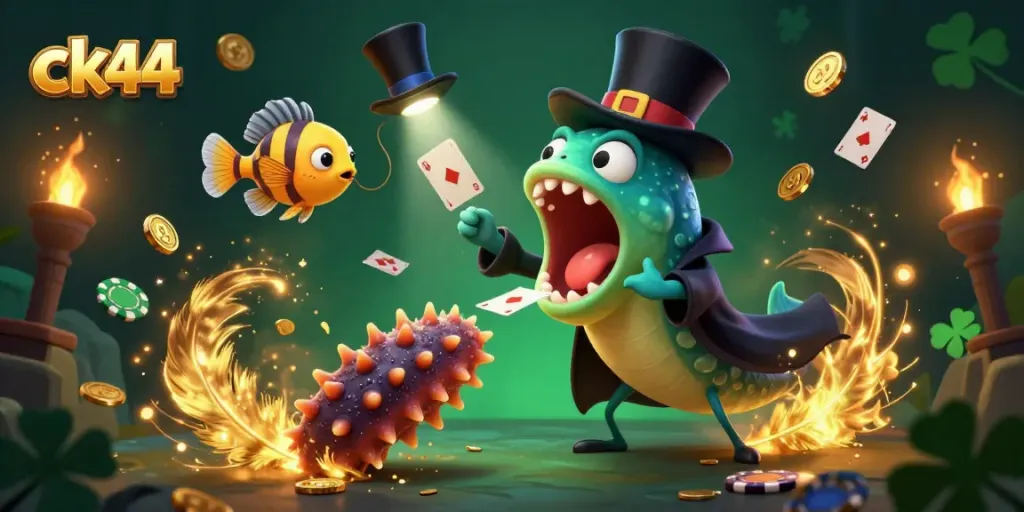 Engage with ck44 as deep-sea creatures perform spectacular casino card tricks underwater.
