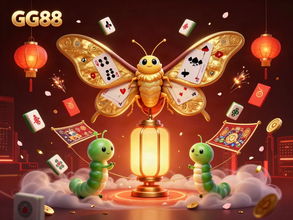 Experience exciting wins with GG88 in a dynamic 3D casino scene highlighting unique games and vibrant elements.