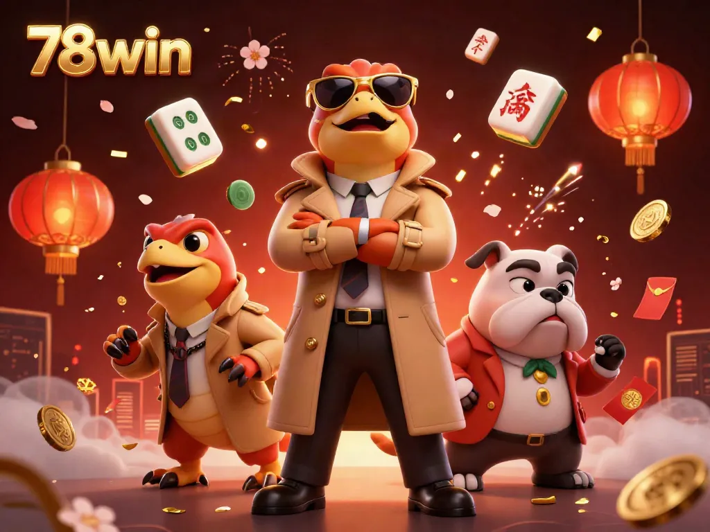 Join the adventure with 78win as cartoon raptors hilariously attempt to enter a VIP casino lounge.
