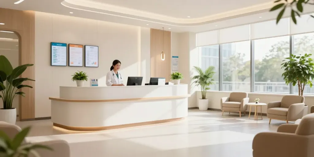 BAC water 2ml in a healthcare setting, showcasing medical services and patient care in a modern clinic.